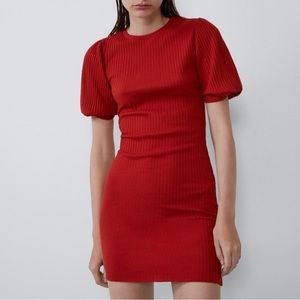 Zara Ribbed mini dress